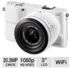 Samsung NX1000 White     ~ 20.3MP Digital Camera with 20-50mm Lens